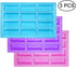 SENHAI 3 Pack Narrow Rectangle Silicone Molds, 12-Cavity Flexible and Non-stick DIY Protein Bars Energy Bar Cereal Bar Maker Chocolate Cake Loaf Brownie Cheesecake Baking Pans - Pink, Blue, Purple