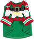 Mogoko Dog Cat Christmas Elf Costume, Funny Pet Cosplay Dress with Cap, Puppy Fleece Warm Outfits Animal Festival Apparel Clothes(L Size)