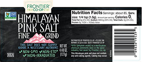Frontier Co-op Pink Himalayan Salt, 4.48 Ounce