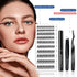 LANKIZ DIY Lash Extension Kit, 20D Faux Mink Individual Lashes,Cluster Lashes Glue,Lash Tweezers,8-14mm Mix Self-application Eyelash Extension at Home