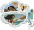 Zak Designs Disney Moana Dinnerware Melamine 3-Section Divided Plate Made of Durable Material and Perfect for Kids, Divided Plate, Moana