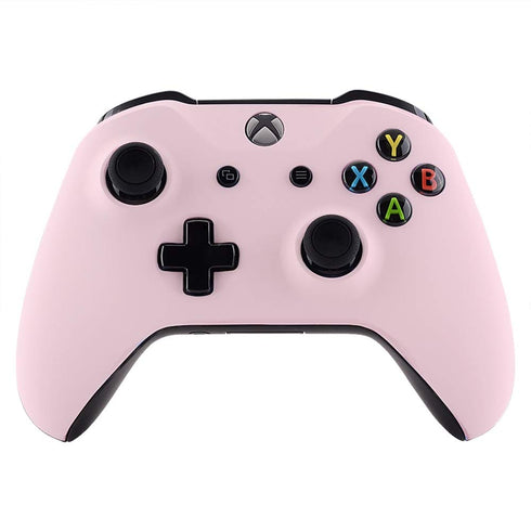 eXtremeRate Cherry Blossoms Pink Faceplate Cover, Front Housing Shell Case, Comfortable Soft Grip Replacement Kit for Xbox One S & Xbox One X Controller (Model 1708) - Controller NOT Included