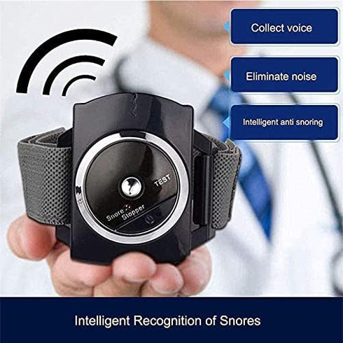 YUERWOVER Infrared Anti Snoring Bracelet Devices Sleep Connection Snore Stopper Wristband Intelligent Snoring Solution Good Sleep Aid Retainer for Men and Women with Battery