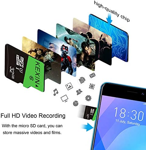 KEXIN 3 Pack 32GB Micro SD Card Memory Card MicroSDHC UHS-I Memory Cards Class 10 High Speed Card, C10, U1, 32 GB 3 Pack