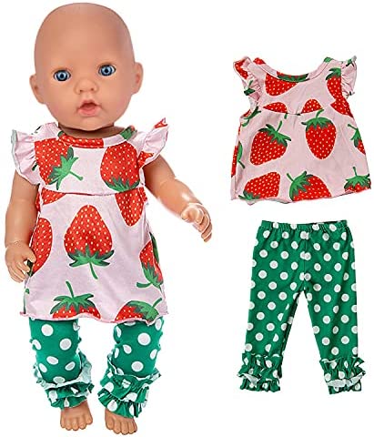 Ecore Fun Random 5 Sets 14-16 Inch Baby Doll Clothes Dresses Outfits Pjs for 43cm New Born Baby Dolls, 15 Inch Baby Doll, 18 Inch Girl Doll