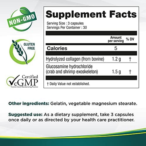 Genacol Glucosamine & Collagen Joint Supplement Plus | Glucosamina Colageno Hidrolizado Capsules | Lubricate Joints, Relieve Joint Discomfort, Maintain Optimum Joint Health & Flex (90 Capsules)