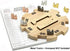 Exqline Wooden Hub for Mexican Train Dominoes with Felted Bottom Mexican Train Centerpiece Made of Superior Pine