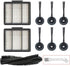 Lemige 10 Pack Replacement Filter Side Brush for Shark ION Robot Vacuum R85 RV850 S86 S87 S88 R71 R72 R75 RV761 RV771 RV871 AV751 AV752 AV753, 1 Main Brush & 2 Filters & 6 Side Brushes & 1 Clean Brush