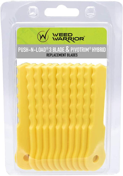 Weed Warrior 70289A Replacement Push-N-Load 3 Blade Head-70289A, One Size, yellow