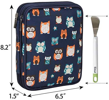 Yarwo Carrying Bag Compatible with Craft Accessories, Organizer Case for Craft Pen Set and Basic Tool Set Storage, Owls Pattern, Bag Only