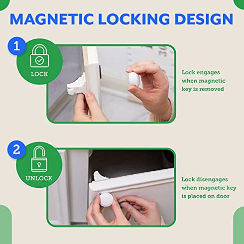 Universal Replacement Keys for Magnetic Cabinet Locks Child Safety for Drawers and Cabinets - Child Proof Cabinet Locks (3 Keys Only) by Eco-Baby