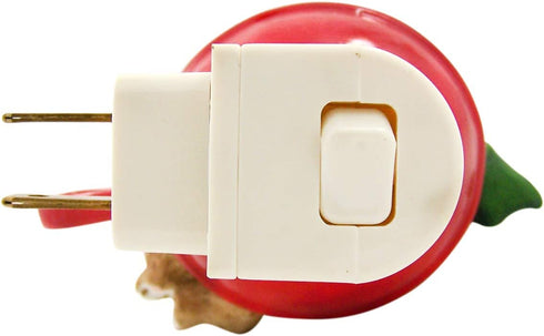 Roman Sleeping Mouse By Candlelight 7 Inch Resin Glass Swivel Plug-In Holiday Wall Night Light, Multicolored