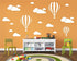 DXLING White Clouds & Hot Air Balloons Nursery Kids Childs Room Vinyl Wall Art Sticker Baby Wall Decals Removable Waterproof Wallpaper D952 (White)