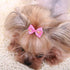 YOY 40 Pcs Adorable Grosgrain Ribbon Pet Dog Hair Bows with Elastics Ties - Stretchy Rubber Bands Doggy Kitty Topknot Grooming Accessories Set for Long Hair Puppy Cat