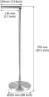 YCWIN Freestanding Toilet Paper Holder Stand with Storage for 6 Rolls of Toilet Tissue for Bathroom, Modern Toilet Paper Roll Holder Stand, Rustproof Stainless Steel Finish, Weighted Pedestal, Silver