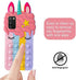 Fidget Toys Stress Relief Phone Case for Samsung Galaxy A02S,A03S, with Strap,Push Pop Bubble 3D Cartoon Funny Cute Silicone Cover for Girls Kids Teen, Aesthetic Color Bubble Case-Rainbow