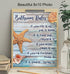 Beach Bathroom Decor - Coastal Nautical Rustic Bathroom Decor -Starfish, Seashells Restroom, Bath Art - Ocean, Sea House Wall Art, Home Decoration - Unique Shabby Chic Gift - Blue Sign 8x10 Photo