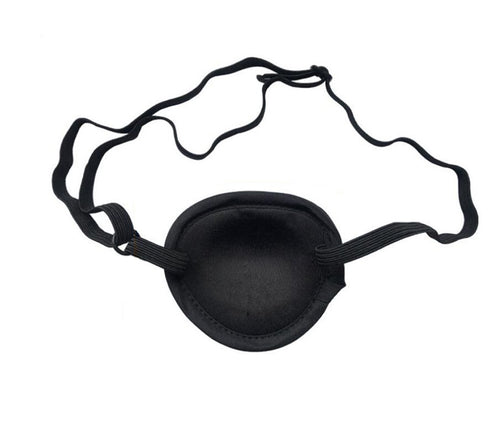UPSTORE 1PCS Black Unisex Concave Shape Single Eyepatch Amblyopia Corrected Visual Acuity Recovery Eye Patch Cover Pads with Adjustable Strap for Lazy Eye/Amblyopia/Strabismus (L)
