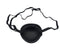 UPSTORE 1PCS Black Unisex Concave Shape Single Eyepatch Amblyopia Corrected Visual Acuity Recovery Eye Patch Cover Pads with Adjustable Strap for Lazy Eye/Amblyopia/Strabismus (L)