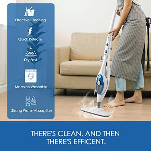 MXZONE 4 Pack Replacement Steam Mop Pads Cleaning Pad Fit for PurSteam ThermaPro 10-in-1