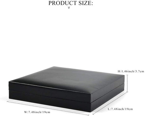 Oirlv Black Jewelry Set Box,Ring/Earrings/Big Necklace Gift Case