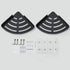 Gricol Adhesive Corner Shelf Bathroom Shower Caddy Basket for Kitchen Toilet No Drilling Shower Storage organizer 2-Tier, Black