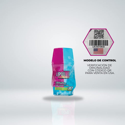LIPOBLUE Clasico - 100 Percent Natural - Ayuda A Reducir Tallas - Componentes Aceleran Metabolismo - Eleva Niveles De Energia, 30 Count (Pack of 1)