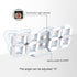 3D LED Digital Wall Clock Large Night Light Alarm Clock Snooze for Office Bedroom Living Room 12/24 Time/Date/Temperature Display Brightness Adjustable White 9.7 inch with Remote Control