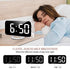 Lamisola Digital Alarm Clock, Large LED Mirror Display, 2 USB Charging Ports?Auto Dim Mode?Modern Design Clock for Bedroom Office, White
