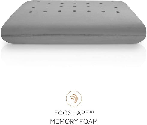 SensorGel Charcoal Memory Foam Built-in iCOOL Technology System, Created for Macy's Bed Pillow, 1 Count (Pack of 1), White