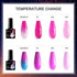 Morovan Cat-Eye Gel Nail Polish Kit - 6 Glitter 9D Magnetic Colors Changing Gel Nail Polish Set Holographic Cat-Eyes Temperature Rainbow Mood Changing Phantom Chameleon Nail Polish Kit