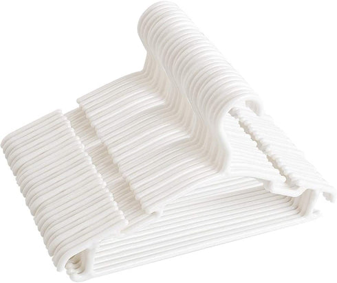 Kids Hangers Baby Hangers Childrens White Plastic Infant Clothes Toddler Junior Hangers 60 Pack