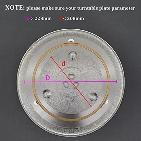 Microwave Glass Turntable Plate Roller Support Wheel Ring, Wheels Height 0.59" / 15mm, Outer Diamater 8.7" / 221mm - 2Pcs