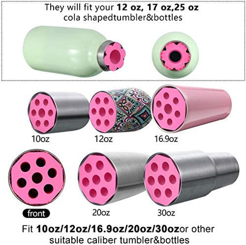 Cup Turner Foam Set, 10 Pieces Tumbler Foams for 1/2 Inch PVC Pipe, Tumbler Spinner Foams Fit 30 oz 20 oz 10 oz Tumbler Bottles Cups 25 oz, 17 oz, 12 oz Cola Shaped Water Bottles (Pink)