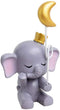 SUPVOX Elephant Figurine Cake Topper Resin Cartoon Animal Moon Collectible Figure Statue Craft Ornament for Kids Birthday Gift Home Decor
