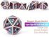 DNDND Metal D&D Dice Set,7 Pieces Dragon Scale Metallic D&D Die with Gift Metal Case for Dungeons & Dragon Game (Teal and Purple with Copper Edge)