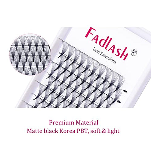 Lash Extensions Premade Fans 10D 0.07 D Curl Volume Lash Extensions Lash Fans 11mm Short Stem Volume Fans Eyelash Extensions Supplies (10D-0.07-D, 11mm)