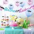 50 Pieces Staches or Lashes Set Include Gender Reveal Banner Cake and Cupcake Topper Balloons for Boy or Girl Baby Shower Birthday Party Decorations Kits (Blue and Pink)