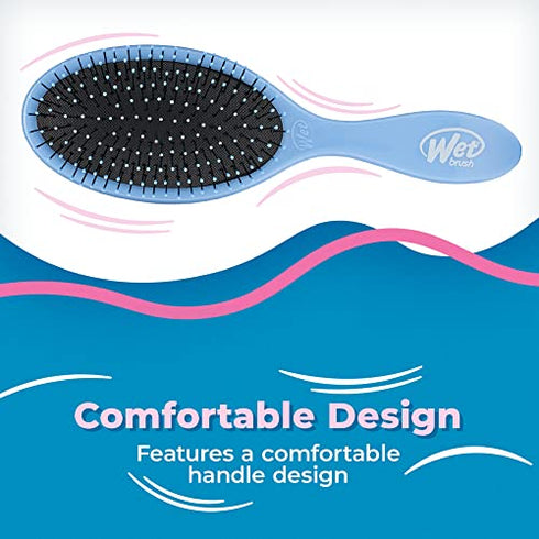 Wet Brush Original Detangler Brush - Sky - All Hair Types - Ultra-Soft IntelliFlex Bristles Glide Through Tangles with Ease - Pain-Free Comb for Men, Women, Boys and Girls