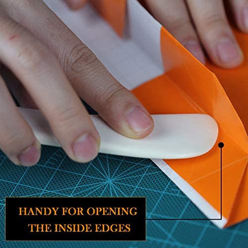 Ecohu Bone Folder & Creaser Tool - 2PCS - Scoring, Folding for Origami, Paper Crafts, Bookbinding, Leather Crafts and Card Making & Folding Paper