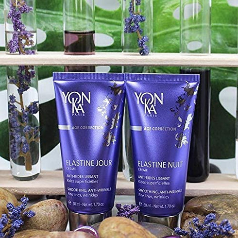 Yon-Ka Elastine Jour Anti-Wrinkle Day Cream (50ml) Anti Aging Facial Moisturizer and Eye Cream, Soften Fine Lines and Wrinkles with Vitamin C and Elastin Peptides, Paraben-Free