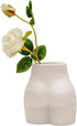 Pure White Ceramic Butt Flower Vase, Creative Body Vase Pen Holder Makeup Brush Holder Home Decor Body Vase Female Form, Feminist Cute Minimalist Small Accent Vase