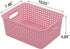 Waikhomes 6-Pack Plastic Weave Baskets, Desktop Pantry Organizer Basket Bins