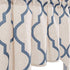 JINCHAN Valance Swag Moroccan Tile for Bedroom- Quatrefoil Flax Linen Blend Textured Geometry Lattice Print Window Treatment for Living Room 1 Panel 38 Inch Length Blue on Beige