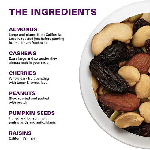 Power Up Trail Mix, Protein Packed Trail Mix, Non-GMO, Vegan, Gluten Free, Keto-Friendly, Paleo-Friendly, No Artificial Ingredients, Gourmet Nut, Purple, 14 Ounce