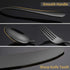 Black Silverware Set, Aisoso 20 Piece Stainless Steel Flatware Cutlery Set Service for 4, Include Knife Fork Spoon, Stylish Mirror Finish, Dishwasher Safe Perfect for Home Kitchen Restaurant