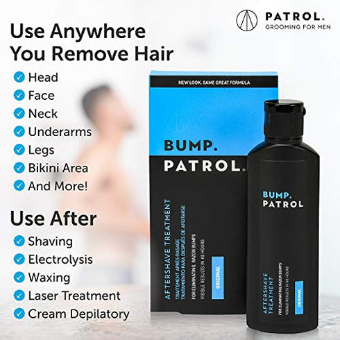 Bump Patrol Original Formula After Shave Bump Treatment Serum - Razor Bumps, Ingrown Hair Solution for Men and Women - 2 Ounces