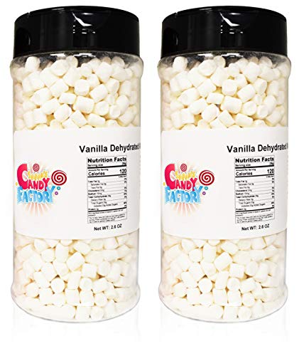 Sarah's Candy Factory Variety Dehydrated Marshmallow Bits, Vanilla Marshmallows in Jar, Assorted Marshmallows in Jar (Vanilla-Vanilla)