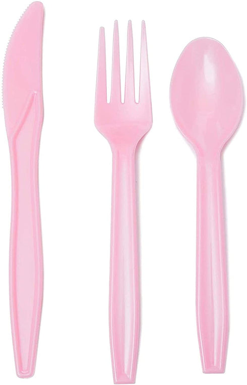 One Birthday Party Plates Girls First Year Floral Decorations Set with Napkins, Cups, Cutlery for 24 Guests (144 Pieces)