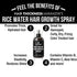 Rice Water Hair Growth Spray. Vegan Hair Thickening Moisturizing, Hydrating Volumizer Sprays For Men, Women with Vitamin B, C, Aloe Vera. Leave in Fermented Mist For Dry, Frizzy, Weak Hair. Unscented